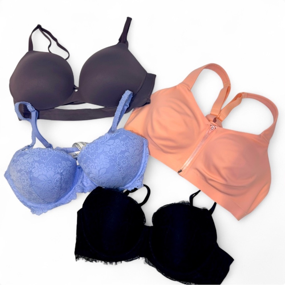 Bundle Deal* PINK Victoria's Secret Bra Set - Black, Purple, Peach, Light Blue - Picture 2 of 5